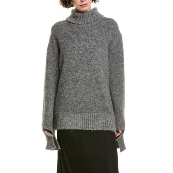 *NWT* $1590 MICHAEL KORS COLLECTION CELINE DECONSTRUCTED CUFF CASHMERE SWEATER_L - Picture 1 of 5